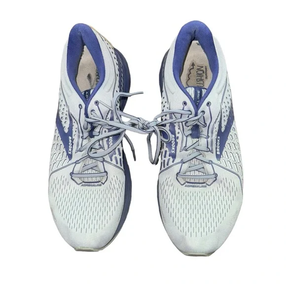 Brooks Mens Adrenaline GTS 21 Gray Running Shoes Size 11.5 Brooks Adrenaline GTS 21 Mens Size 11.5 Grey/Navy Blue  main image 4
